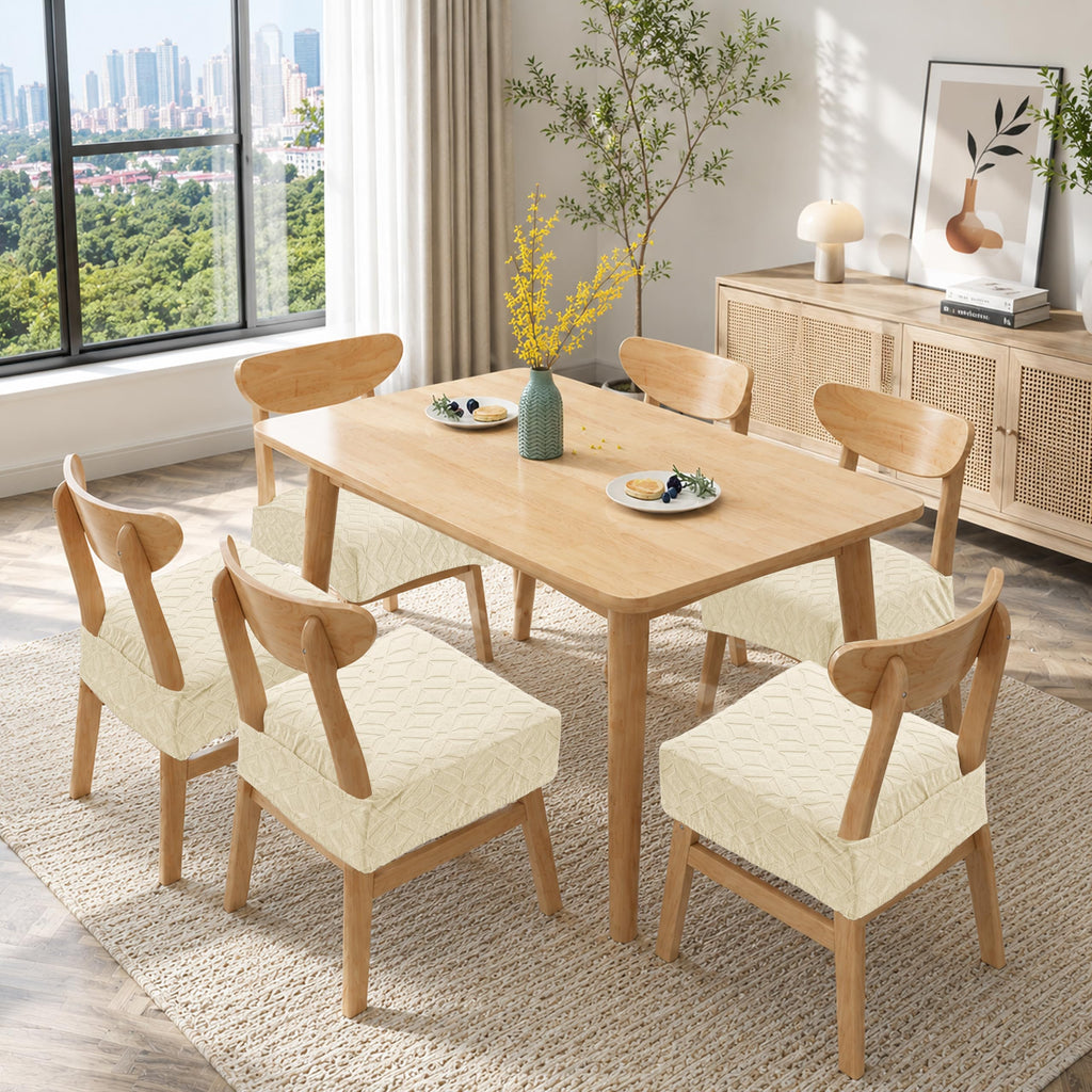 Waterproof Chair Covers Set of 4, Dining Chair Cover, Beige