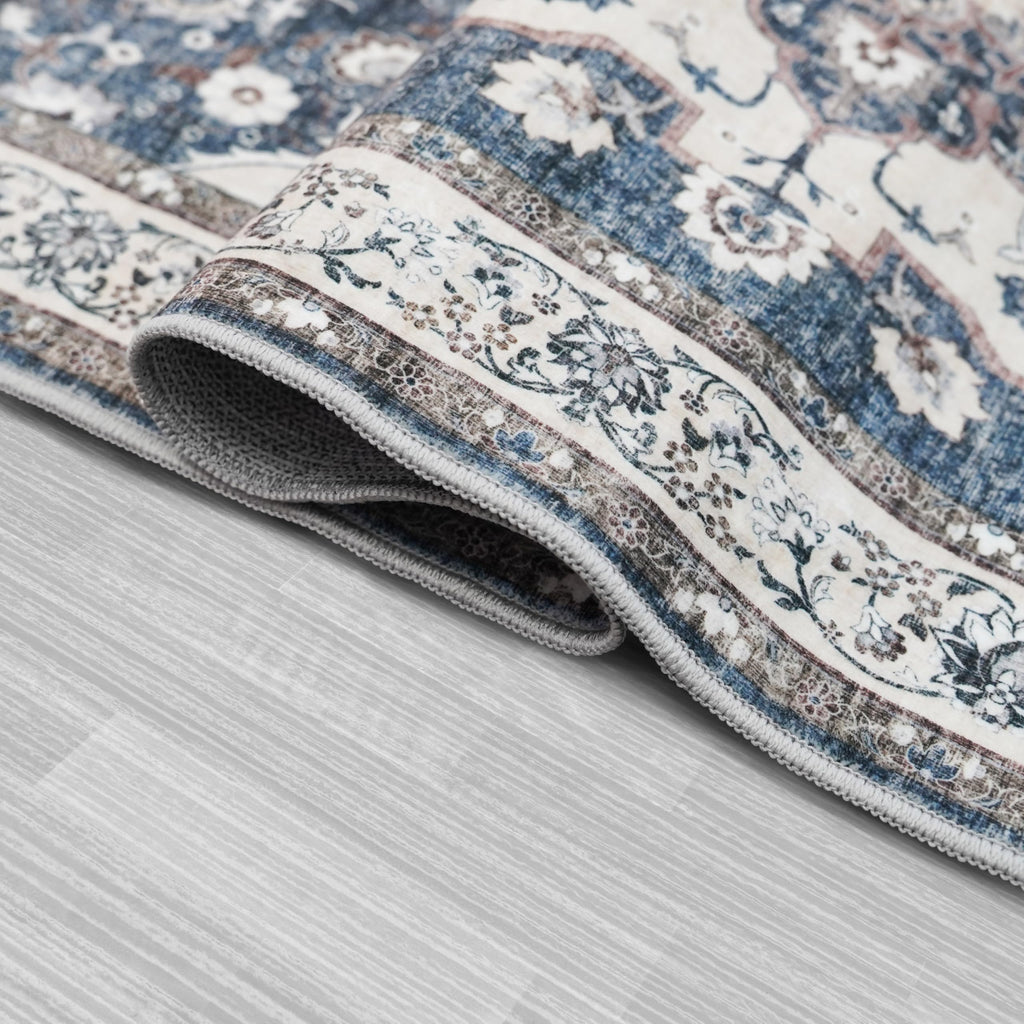 Kitchen Washable 3x6 Runner Rug: Non-Slip Stain Resistant Wide Carpet Light Weight Thin Rugs Entryway Bathroom