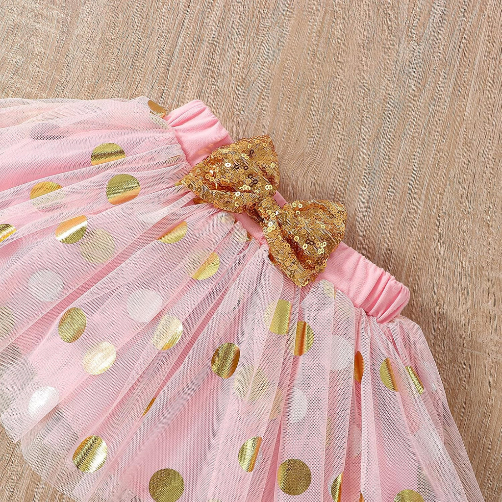 Baby Girl 1st Birthday Cake Smash Outfit Toddler Girl Frist Birthday Tutu Dress with Headband Clothes Set