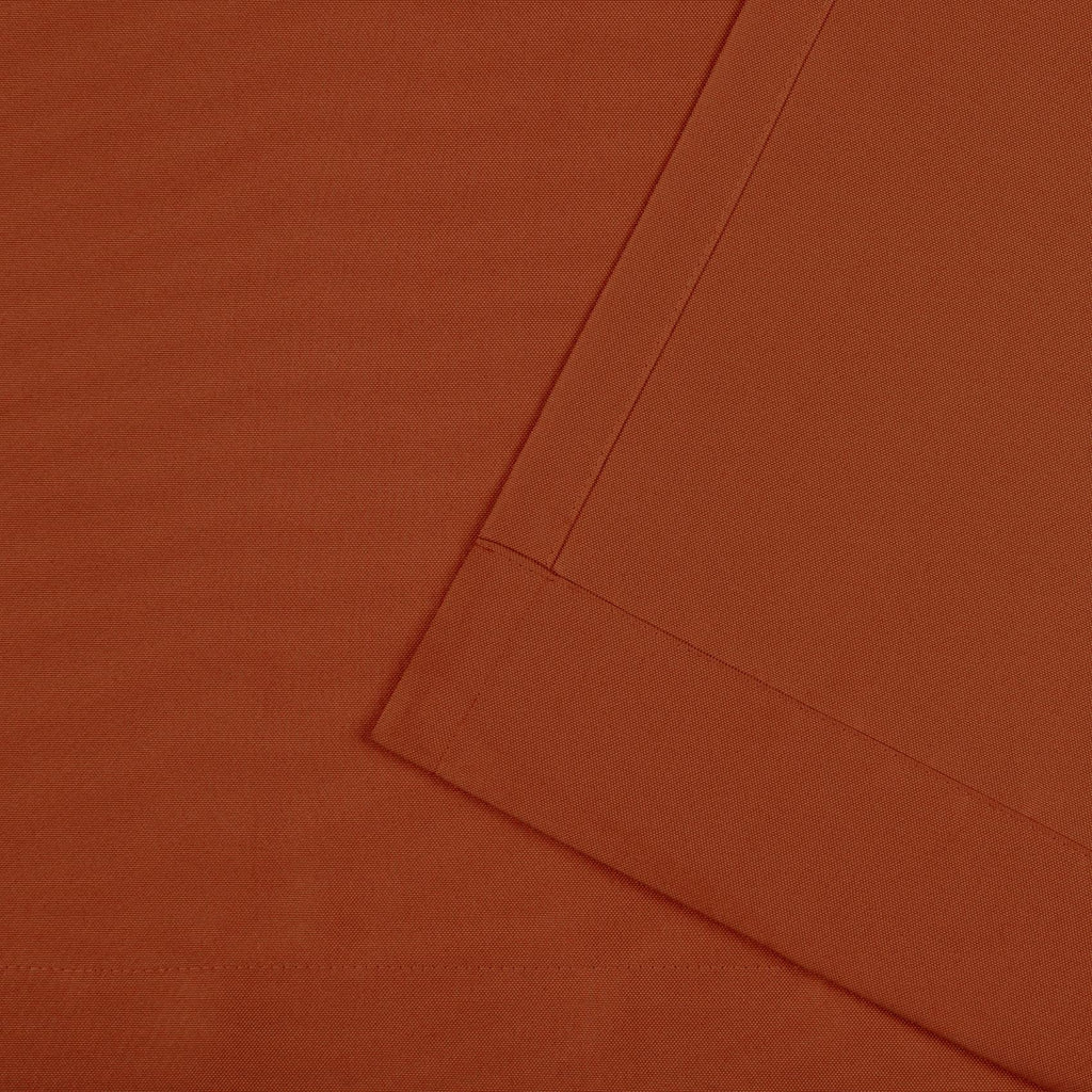 Canvas Indoor/Outdoor Grommet Top Curtain Panel Pair, 54"x84", Orange Marmalade