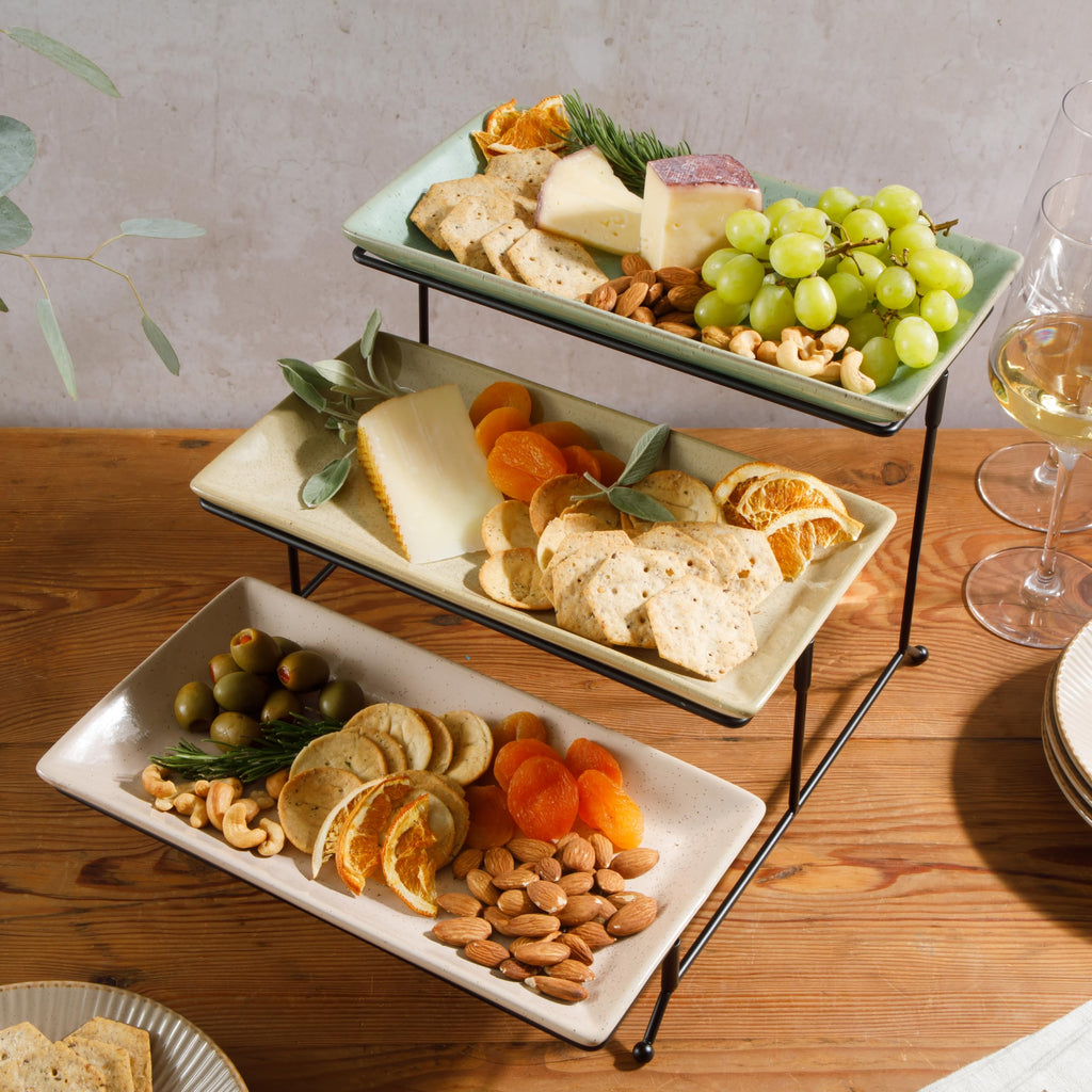 3 Tier Serving Platter Set, Tiered Serving Tray for Party