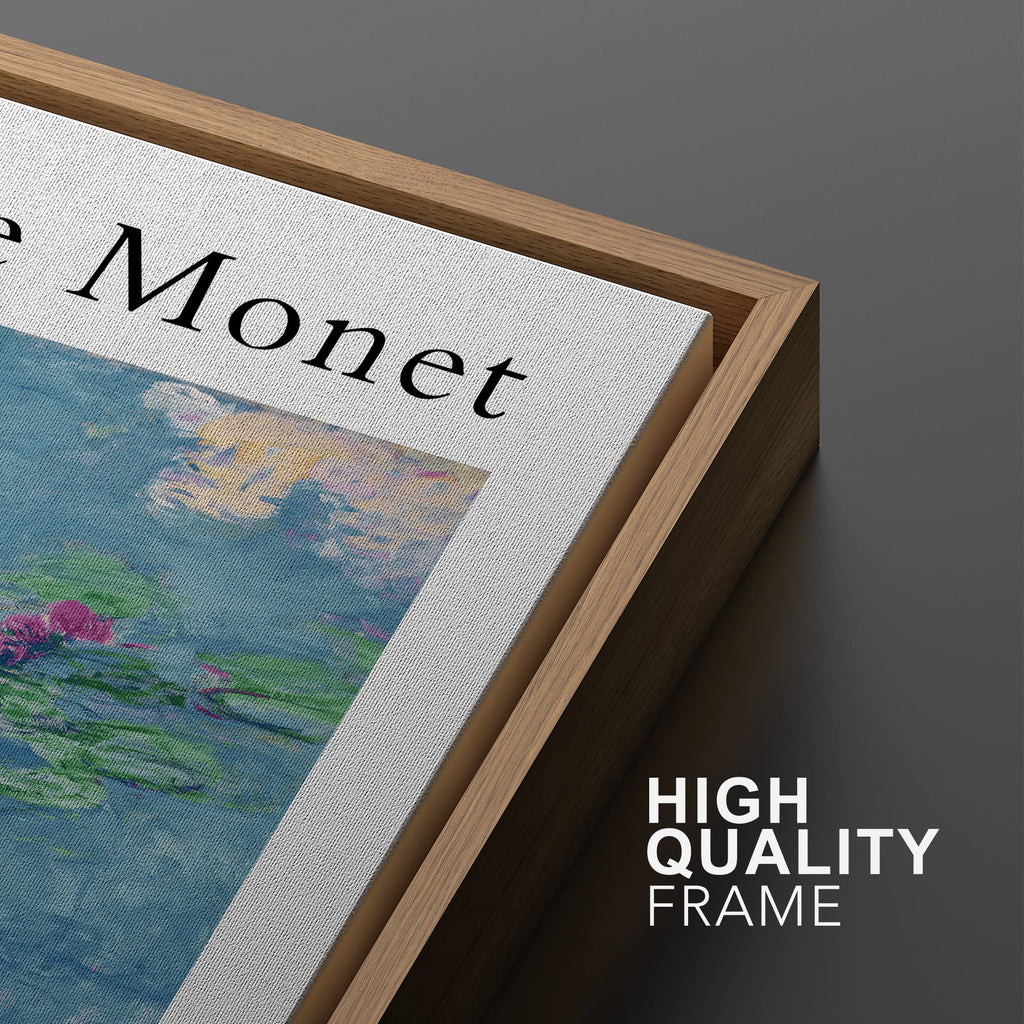 Framed Wall Art Print Set Water Lilies by Claude Monet Nature Wilderness Illustrations Fine Art Rustic Scenic