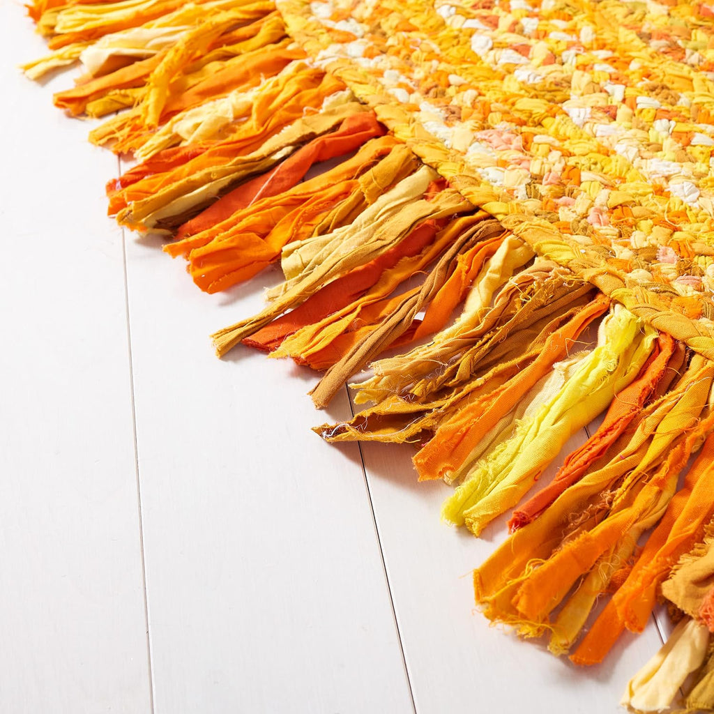 Braided Oval Rug 5x8, Gold BRD451D