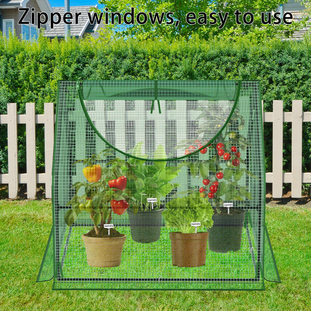 3x3x3Ft Small Greenhouse Outside, Portable Mini Green House with Mesh Vents