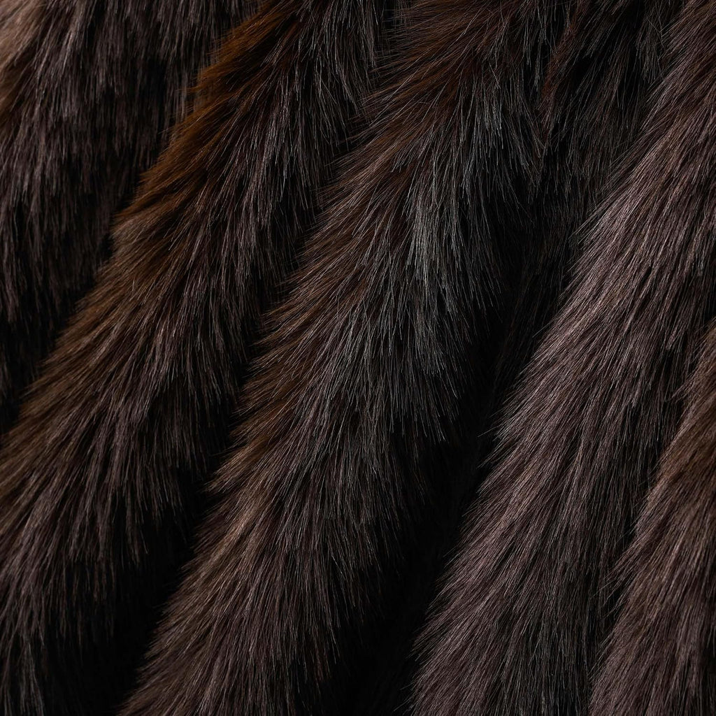 Luxury Fluffy Brown Faux Fur Throw Blanket, Cozy Warm Fur Blanket for Couch, Sofa, Chair, Bed, Plush Fuzzy Fur Throws