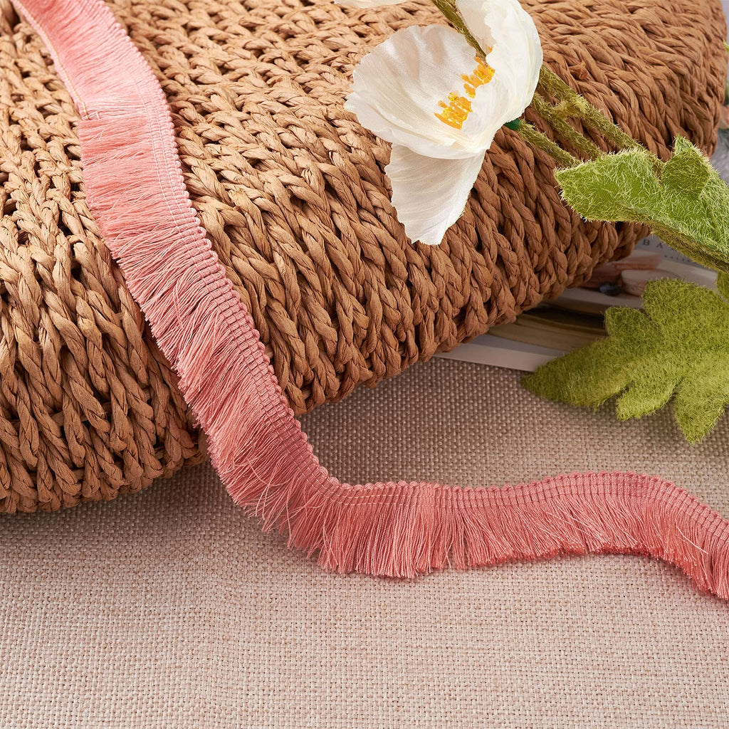 Fringe Trim Tassel - 27 Yards 1 Inch Polyester Lace Ribbon for Sewing, Clothing, Cushions, Pillows, Curtains, Home