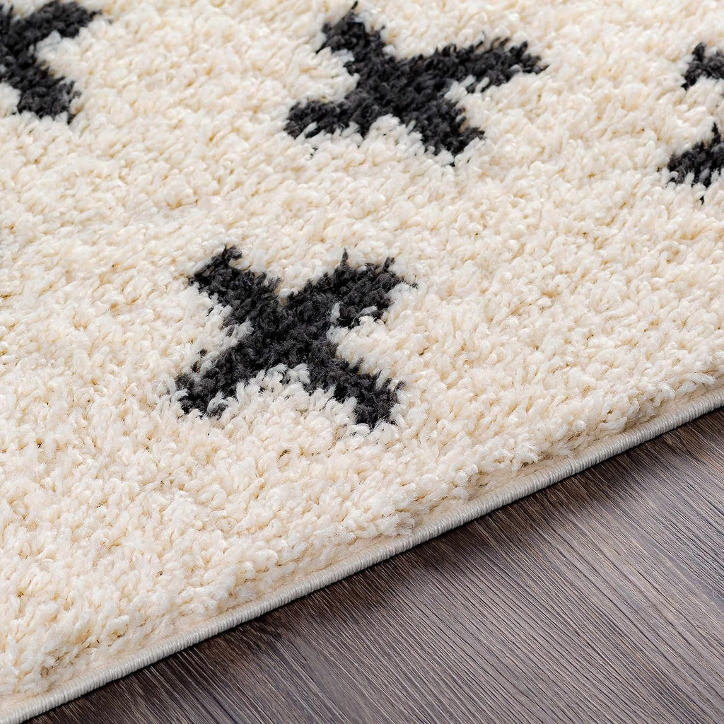 Gambo Living Room, Bedroom Area Rug - Cross Geometric Abstract - Bohemian Transitional Modern Minimalist Scandinavian