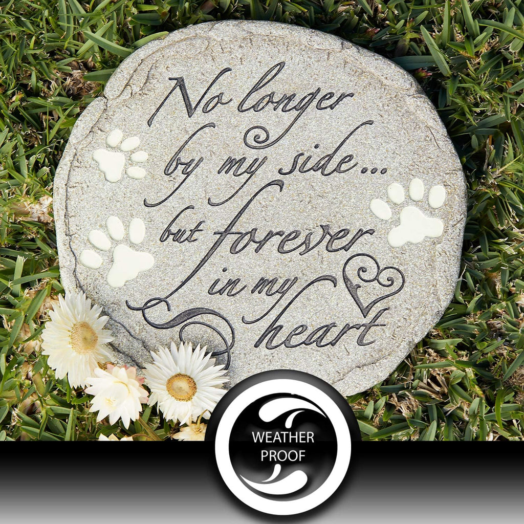 Cat or Dog Grave Marker or Garden Memorial Stone. No Longer By My Side But Forever In My Heart, Rainbow Bridge Pet