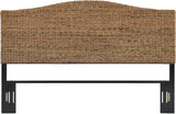Serena Handwoven Natural Fiber Rattan Bed Headboard, Banana Leaf, King