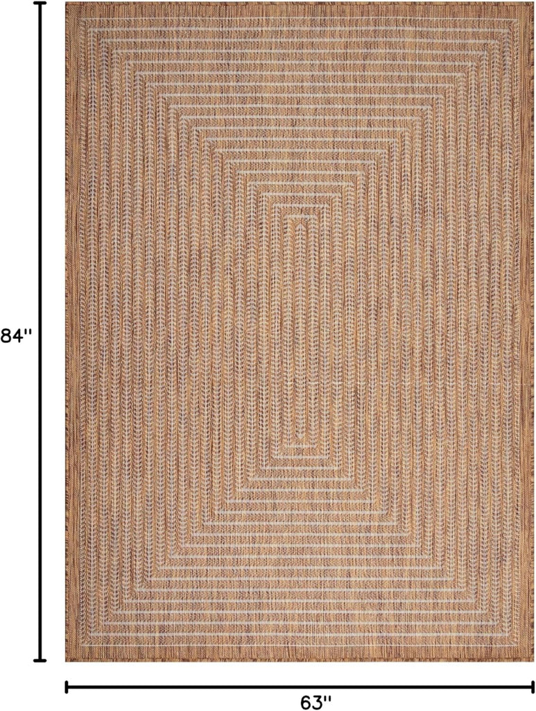 Outdoor Indoor Area Rug, Weather Resistant, Easy to Clean, Stain Resistant Floor Mat for Dining Room