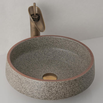 Ceramic Vessel Bathroom Sink Blue Color Rounded Shape Jingdezhen Sinks Above Counter Art Wash Basin For Bar And
