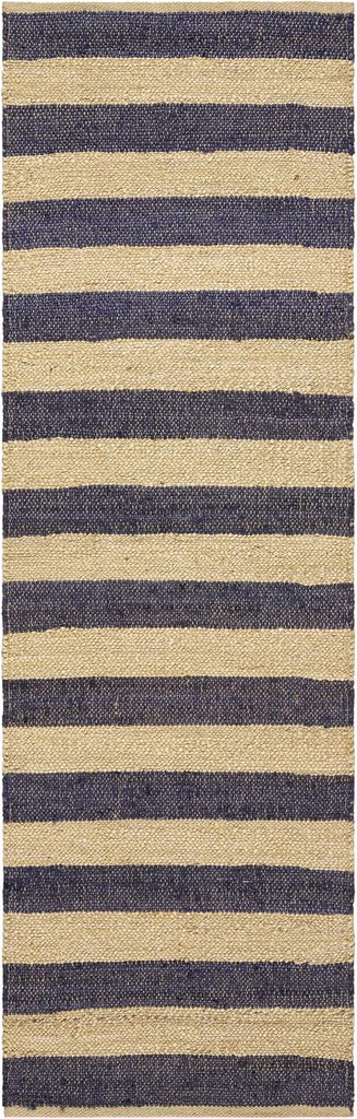 Pisani Jute Living Room, Bedroom Area Rug - Striped - Traditional Transitional Coastal Farmhouse Modern - Black