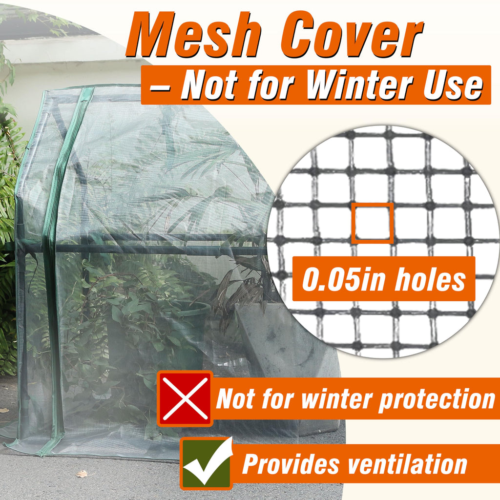 Mini Greenhouse with Zipper Mesh Cover 36.2"(L) x36.2(W) x42.5(H)
