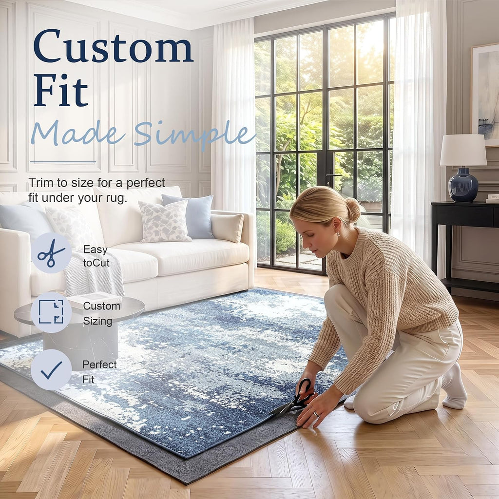 2x6 Runner Non Slip Rug Pad Gripper Cushioned Carpet Pads - Set of 12