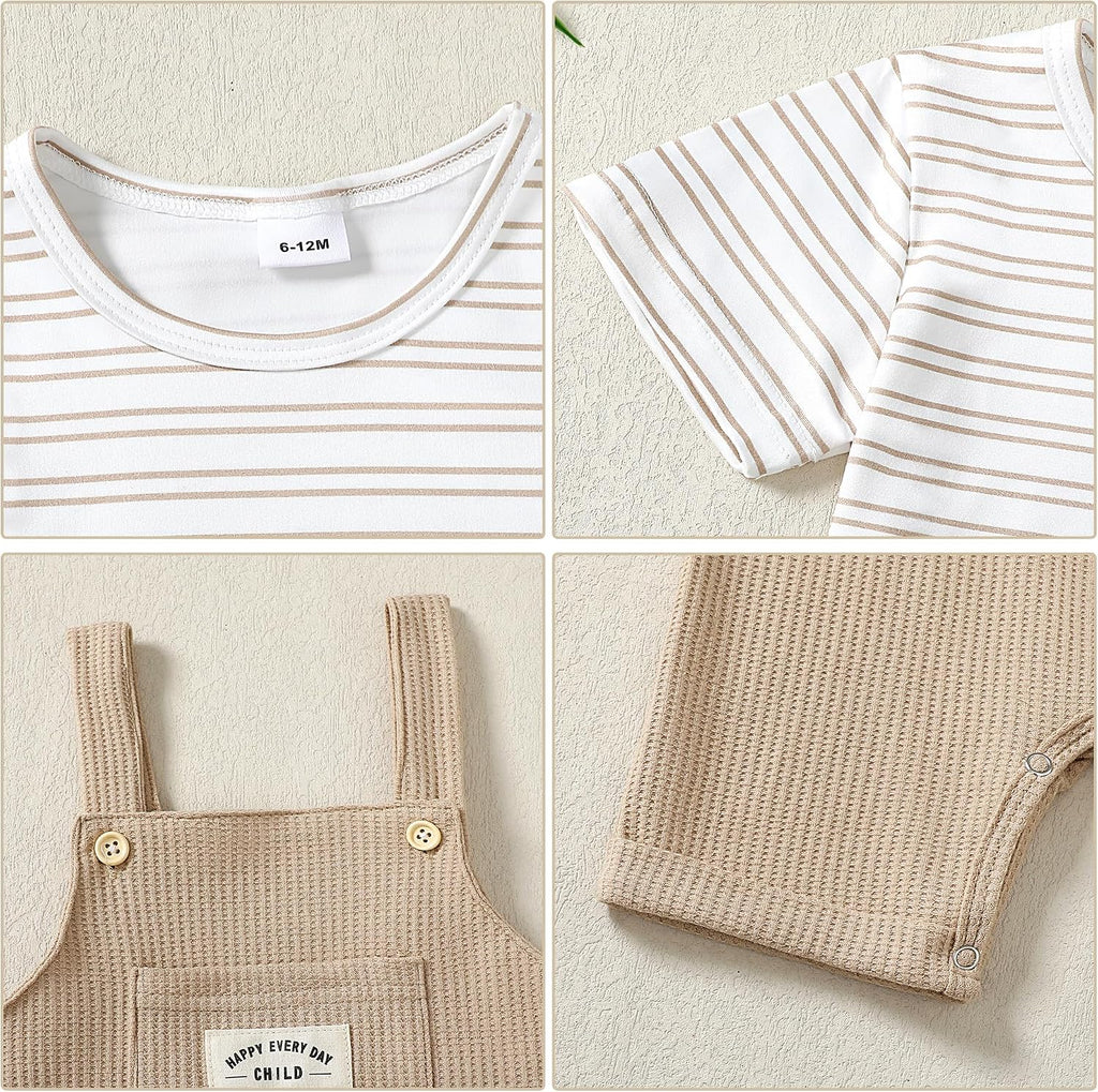 Toddler Baby Boys Clothes Summer Outfit Cute Shortall Set
