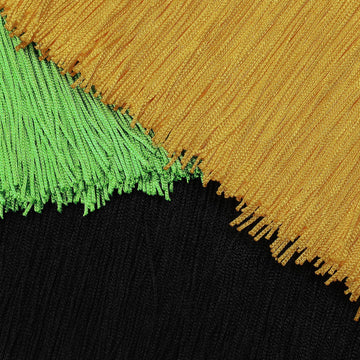 12 Yards Fringe Trim Lace Polyester Multi-Colored Fringe Tassel Lace Trim Ribbon Accessory DIY Sewing Crafts - 6 Rolls