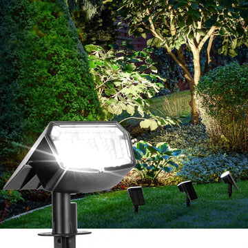 Spot Lights Outdoor Waterproof, Solar Spotlights, 4 Packs, Cool White | 63 LED, 3 Lighting Modes, 120° Adjustable