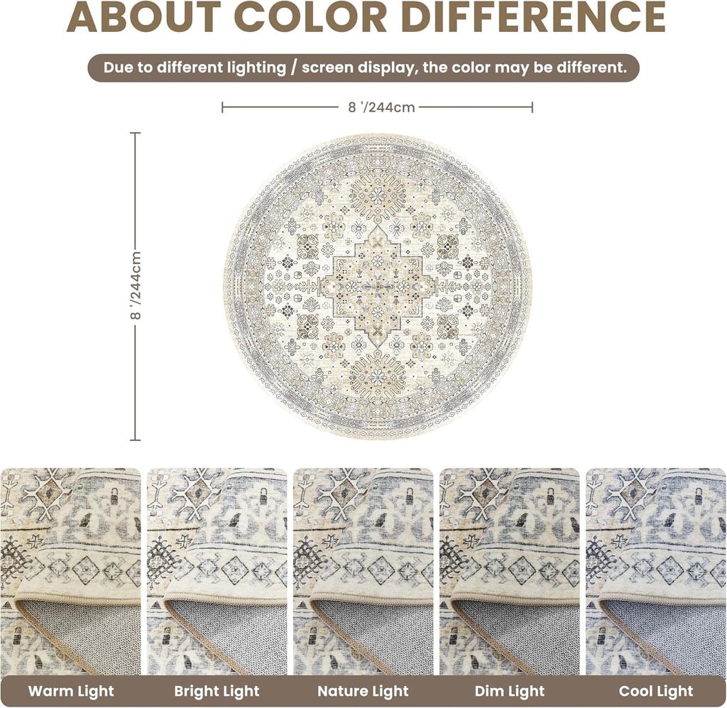 8ft Round Rugs