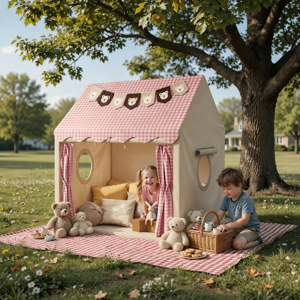 Kids Play Tent Indoor Outdoor Playhouse with Star Lights