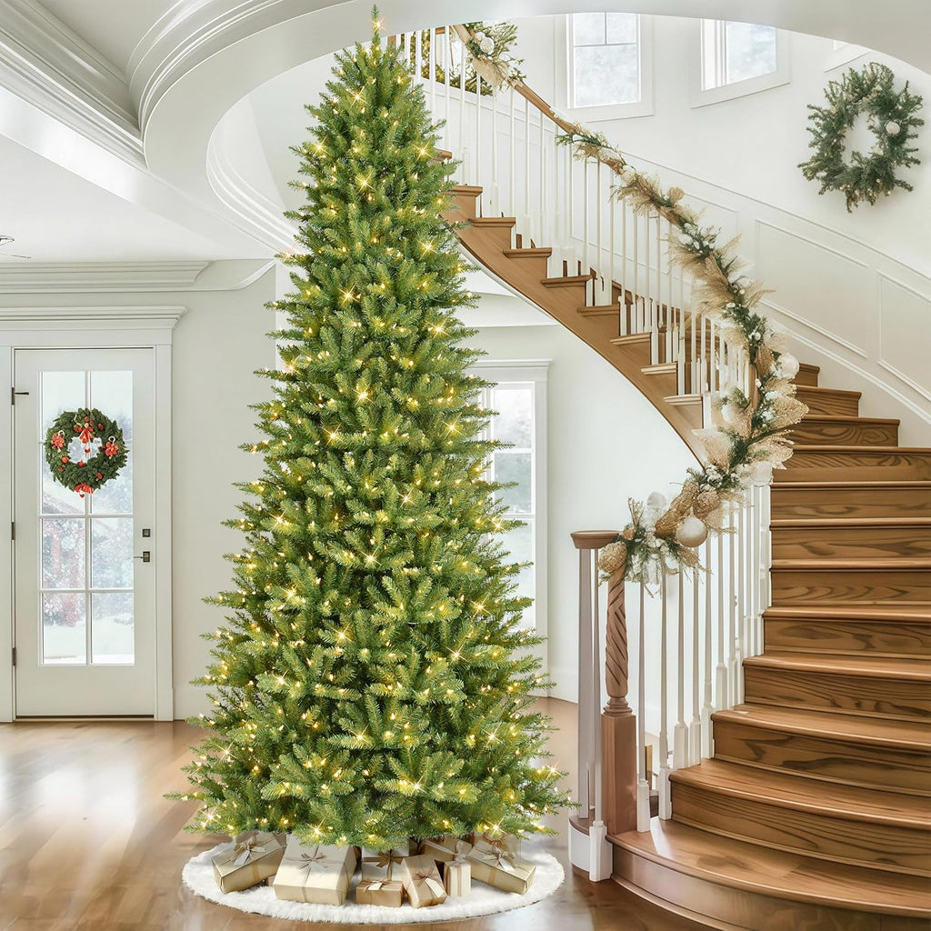 12ft Pre-Lit Slim Fraser Fir Artificial Christmas Tree