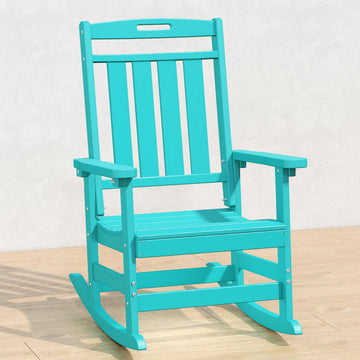 Oversized Outdoor Rocking Chair, All-Weather Patio Rocker, Aruba