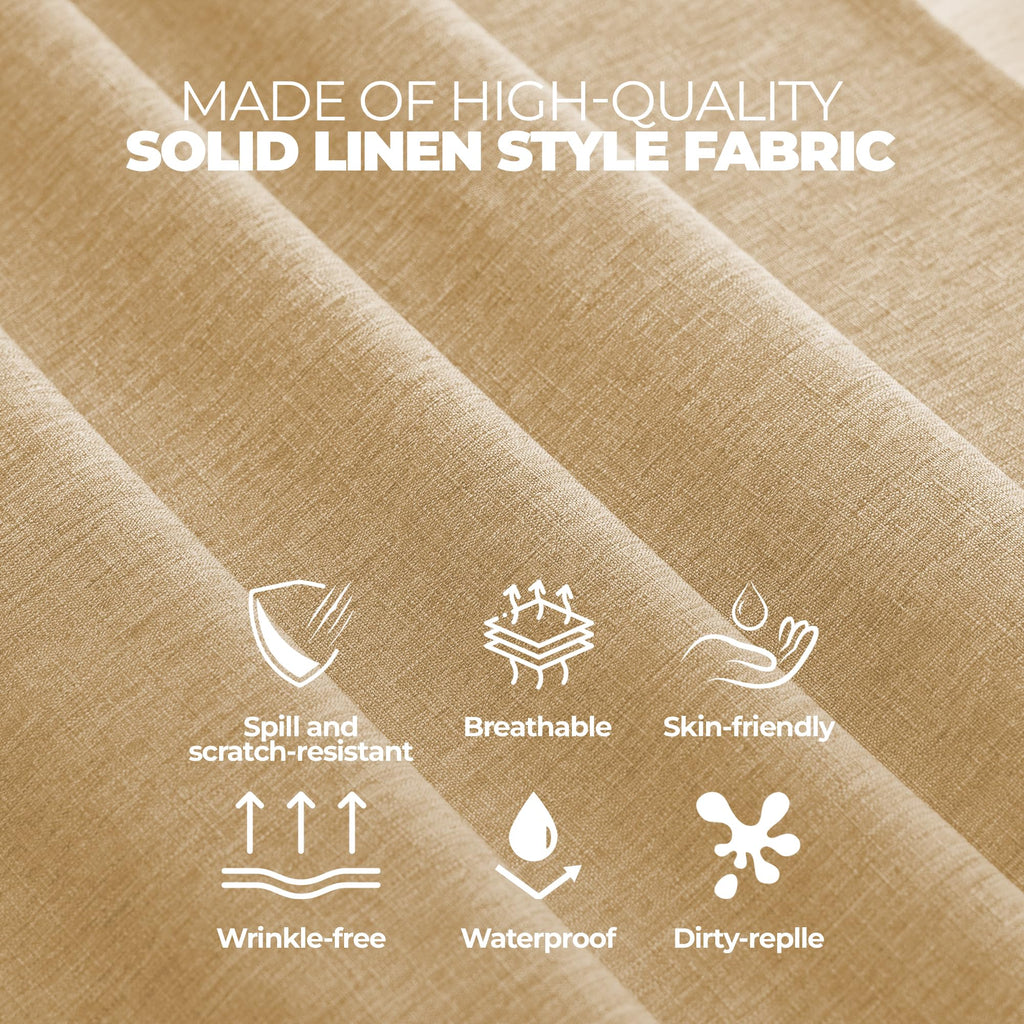 Waterproof Round Tablecloth for Round Dining Table, Decorative Rustic Soft Wipeable Table Cloths Cover Indoor Outdoor