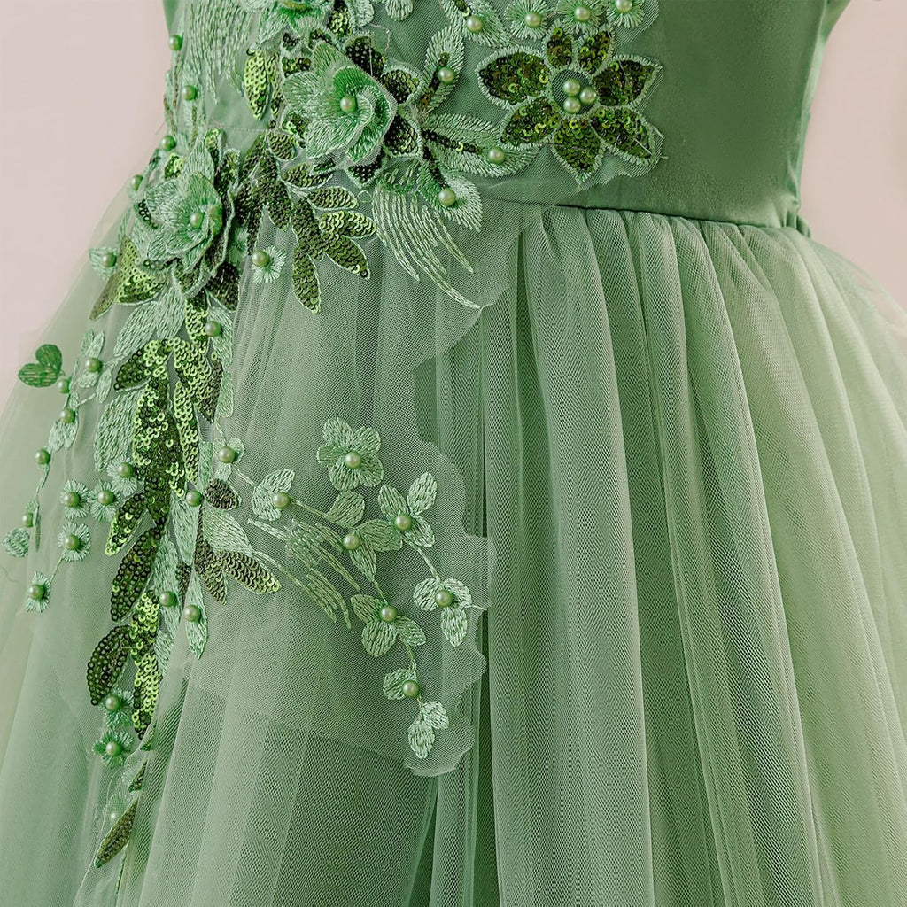Flower Girl Dress Birthday Party Princess Dress Tulle Pageant Gown