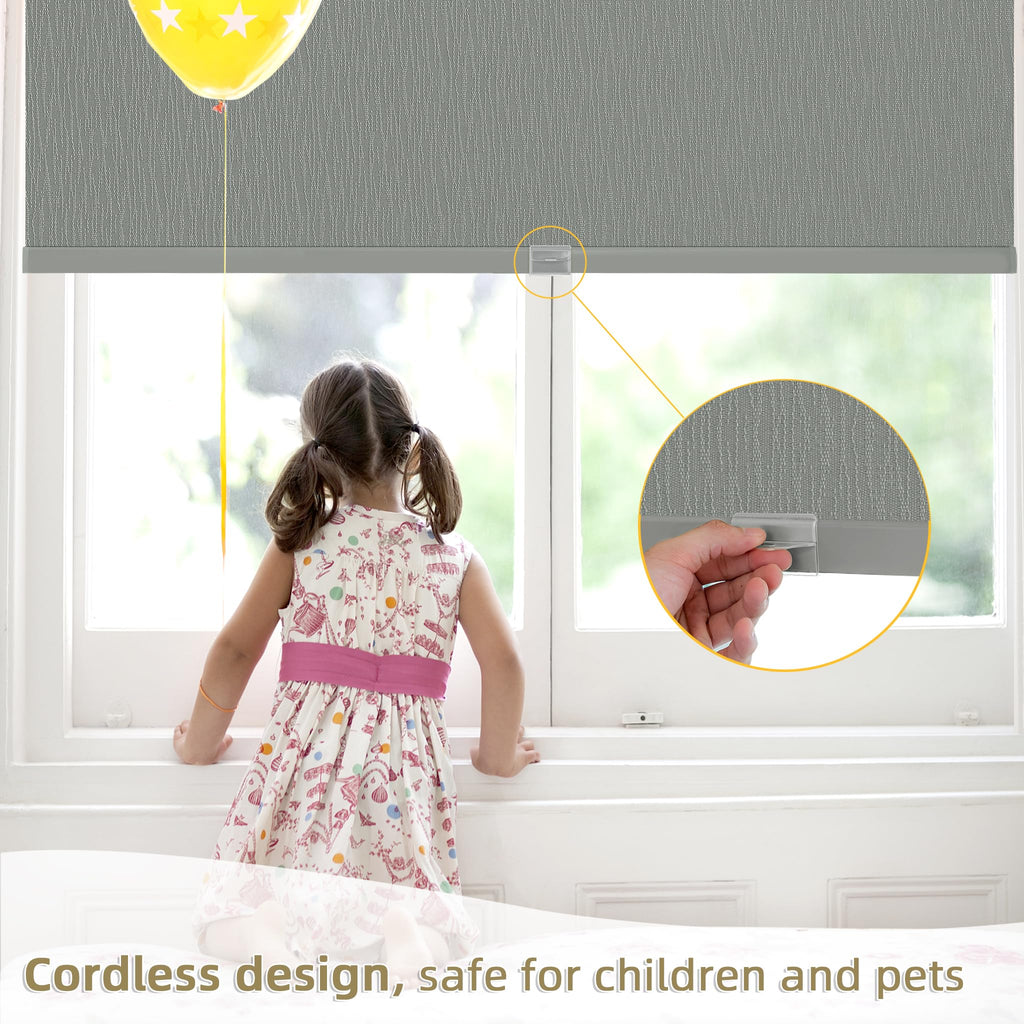 Blackout Window Shades, Cordless Roller Blinds for Indoor Windows