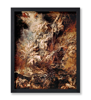 Art Vintage Fall of the Damned Poster - Retro Baroque Print - Mythology Art - Fantasy Art - Gift for Men & Women