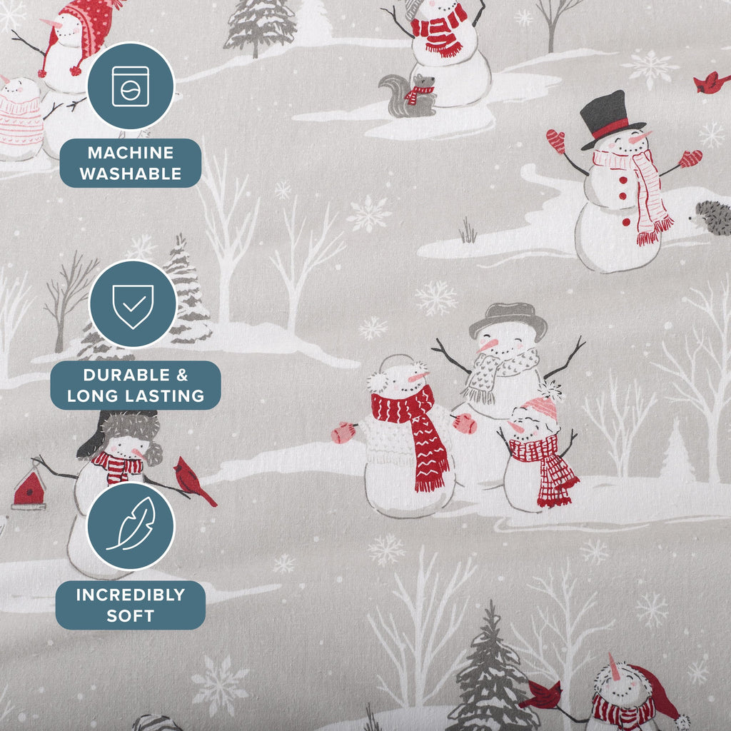 Flannel Sheet Set Prints (Cal King, Snowmen)
