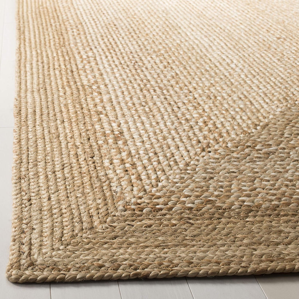 Natural Fiber Collection Area Rug - 6' x 9', Natural & Ivory, Handmade Farmhouse Boho Coastal Rustic Jute, Ideal for
