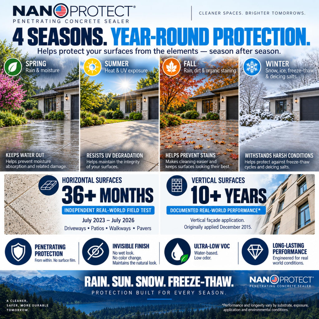 & Stone Sealer - 1 Quart Ready-to-Use, Long-Lasting Protection for Driveways, Patios, Pavers & Walkways