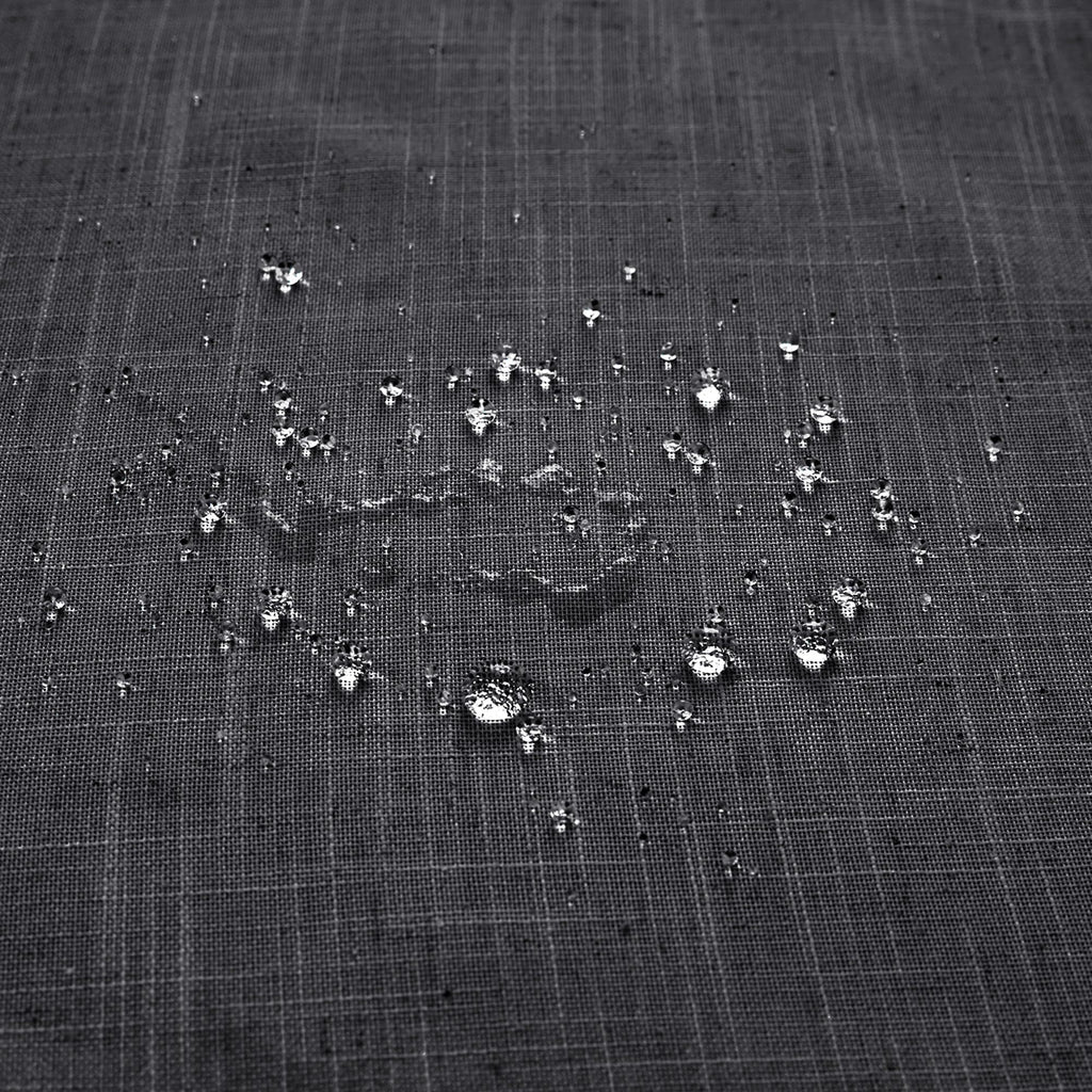 Dark Grey Waterproof Linen Fabric Shower Curtain 72x84 Inches Long