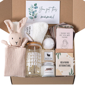 Mom Care Package After Baby, 7pcs New Mom Gifts Set After Birth, Postpartum Gifts for Mom, After Birth Postpartum