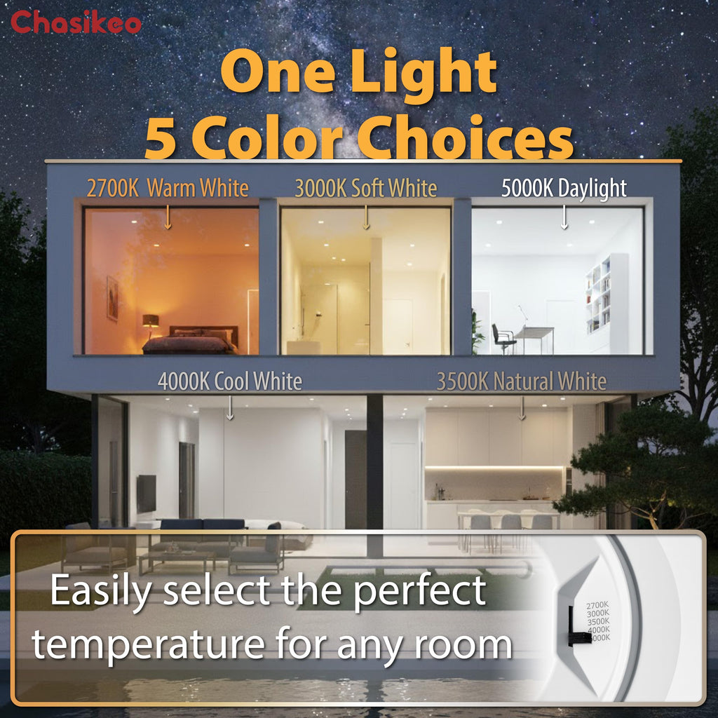6 Pack 6 Inch LED Recessed Lighting, Retrofit 5CCT LED Can Lights