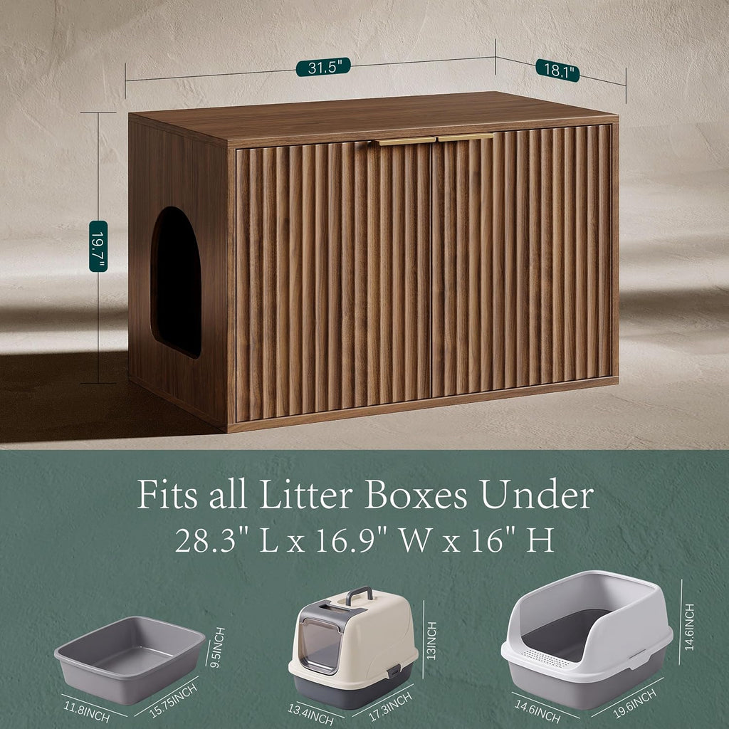 31.5" Cat Litter Box Enclosure Furniture
