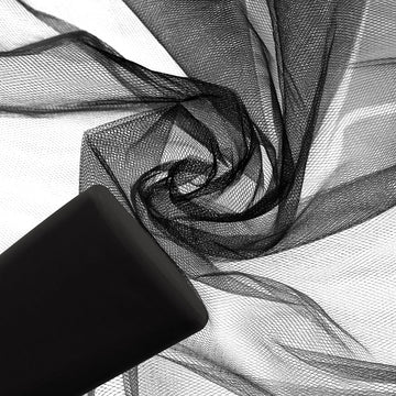 Tulle Fabric Rolls Bulk 54 Inch by 100 Yards (300 Ft), Black