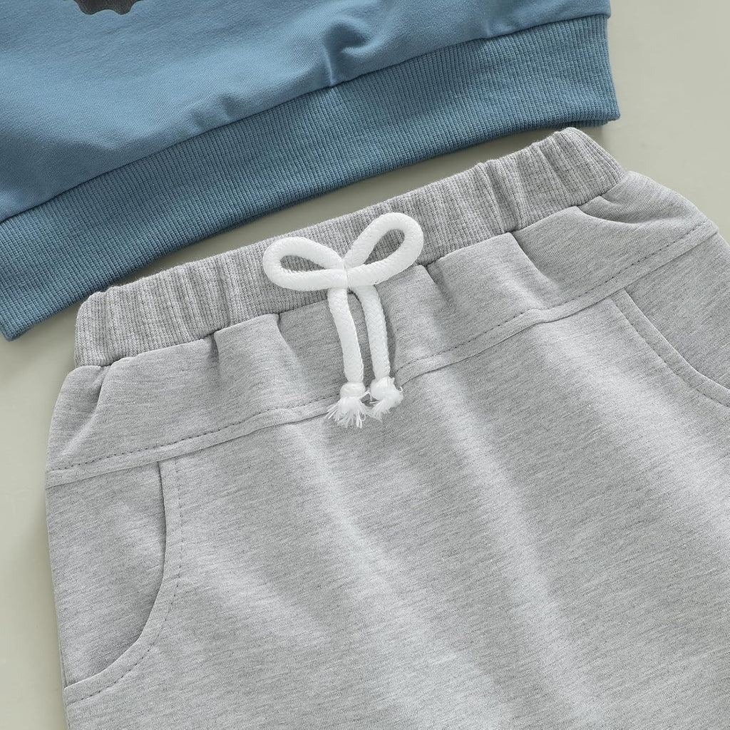 Toddler Baby Boy Fall Winter Clothes Truck Sweatshirt Pants Set 2Pcs Outfit