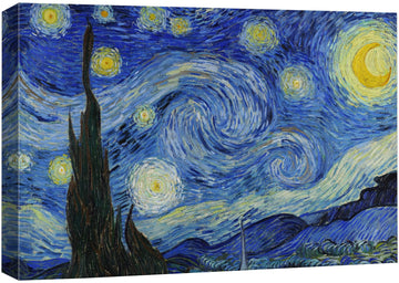 Starry Night by Vincent Van Gogh - Canvas Art Wall Art - 32" x 48"