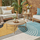 DCX Abstract Machine Washable 5x7 Rug, Mid Century Modern Rug for Living Room, Soft Low Pile Non Slip Carpet
