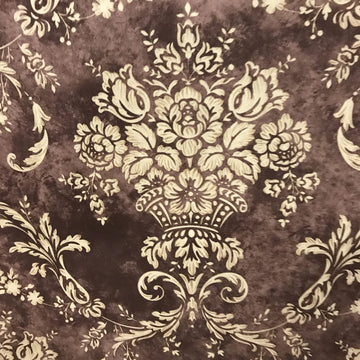 Damask Design Digitally Printed Velvet Finish Fabric for Upholstery, Chairs, Cushions, Window Treatments Crafts