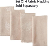 Taupe Tremont Leaf Damask Round Fabric Spring Lodge Tablecloth, 70 Inch, Elegant Holiday Swirling Le
