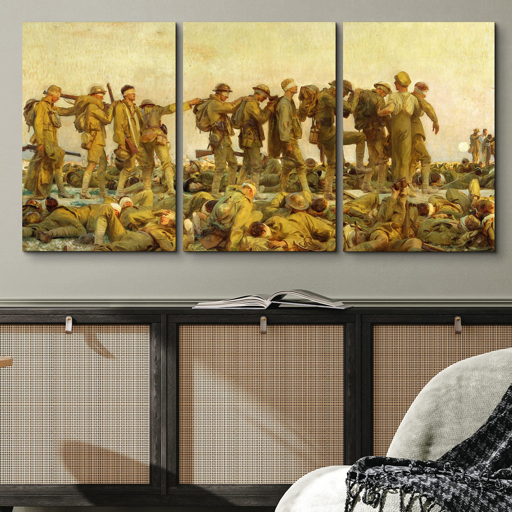 Canvas Print Wall Art Set Gassed, 1919 by John Singer Sargent Cultural Historic Oil Painting Fine Art Reproduction