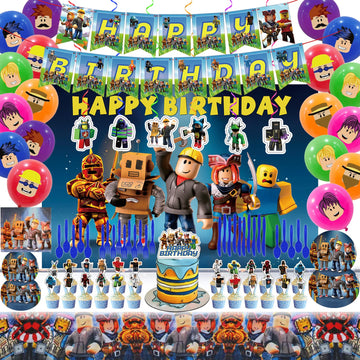 Birthday Party Decorations - Theme Children's Party Supplies Included Happy Birthday Banner, Backdrop, Hanging