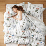 Comforter Set Queen - Cute Floral Bedding Comforter Set, 3 Pieces