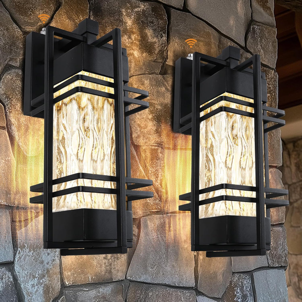 Dusk to Dawn Outdoor Front Porch Light Fixtures Wall Mount,2 Pack Sensor Exterior Lighting Fixtures for House