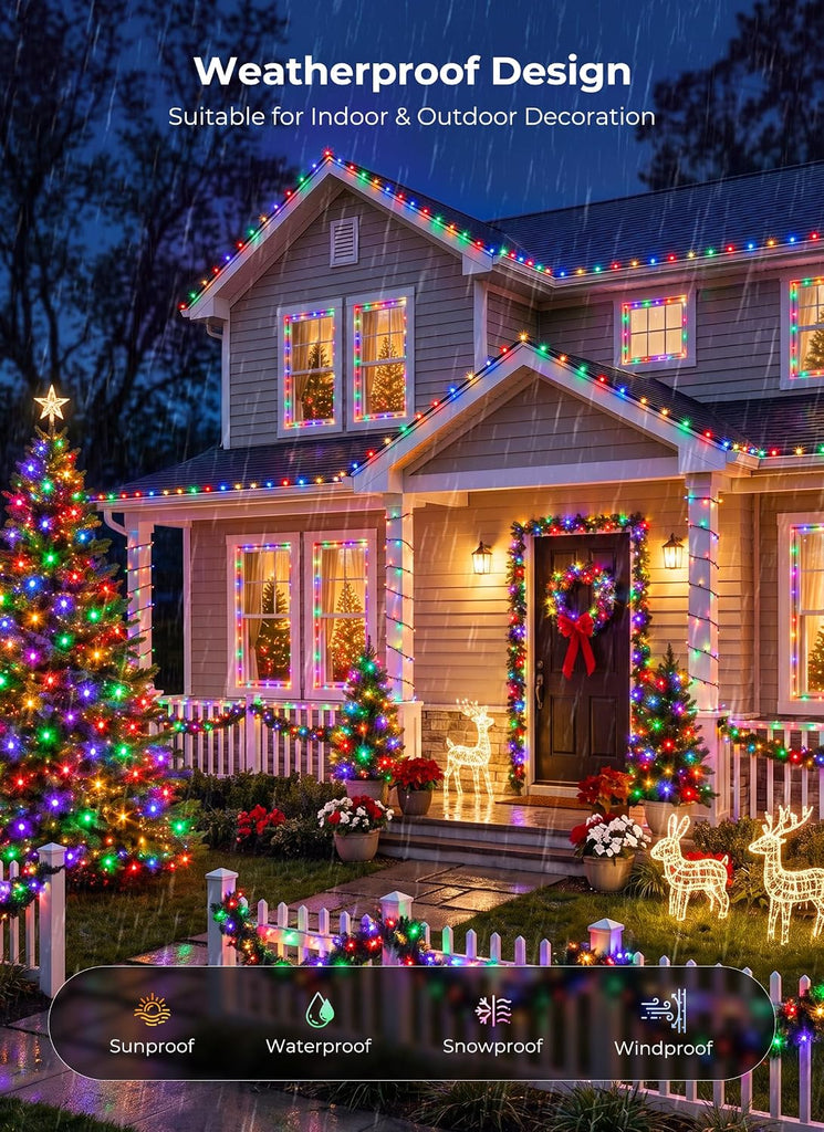 LED Smart Christmas Tree Lights, 200LED 66FT Color Changing