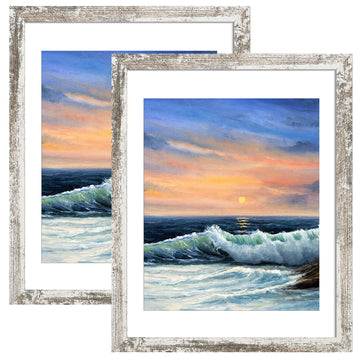 18x24 Frame in Distressed White, Gallery Frame for Wall Mounting, 2 Pack