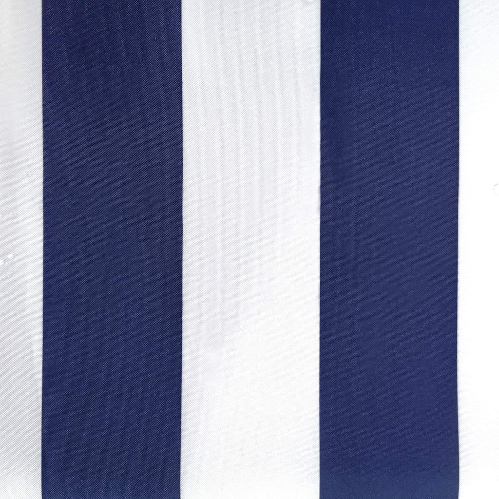 Seaside Stripe Indoor/Outdoor Grommet Curtain Panel - Pair Each 50" x 96" in Indigo