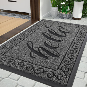 Welcome Mats for Front Door 36x24, Heavy Duty Waterproof Outdoor Door Mat Outside Entrance, Non-Slip Low Profile